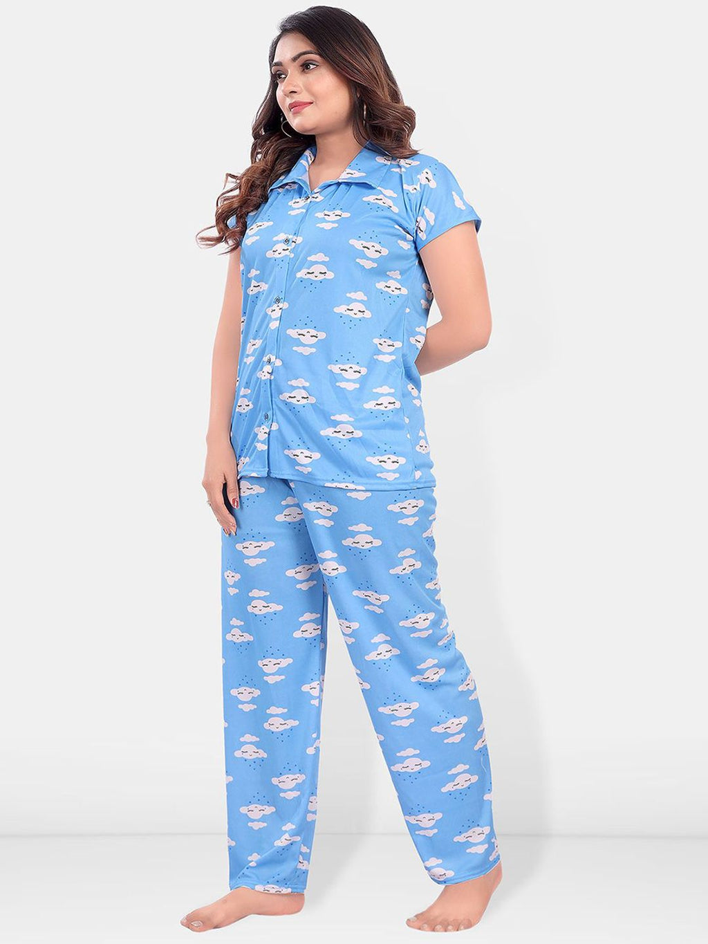 Women Graphic Printed Night suit