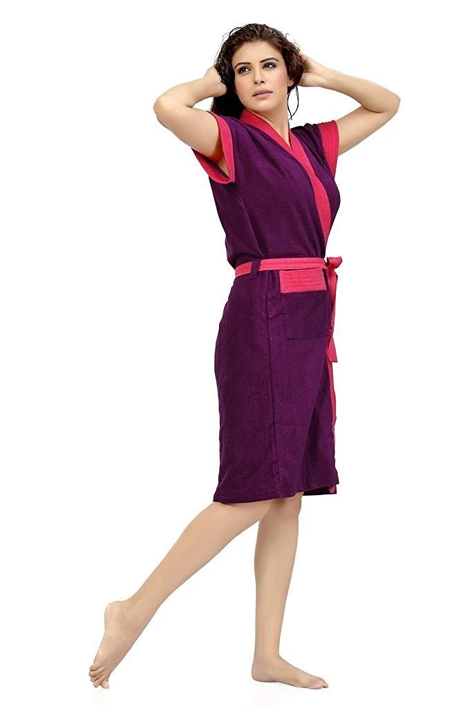 soft absorbent cotton bath gown women
