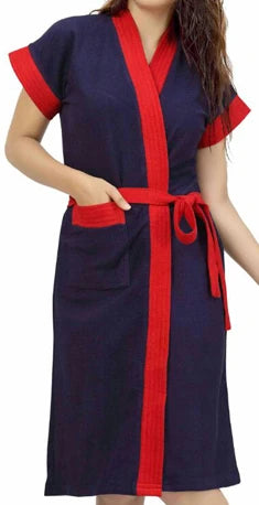 soft absorbent cotton bath robe with belt
