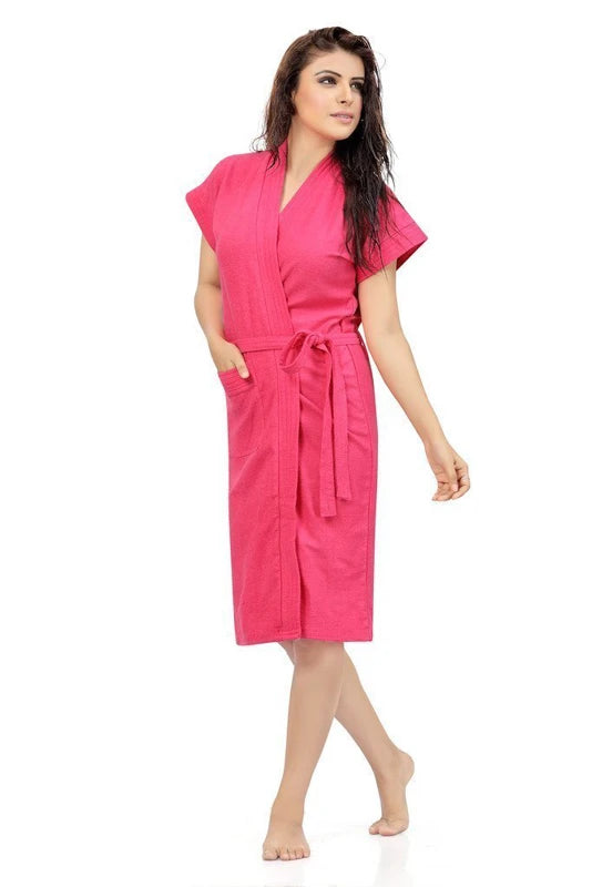 soft absorbent terry bath gown women
