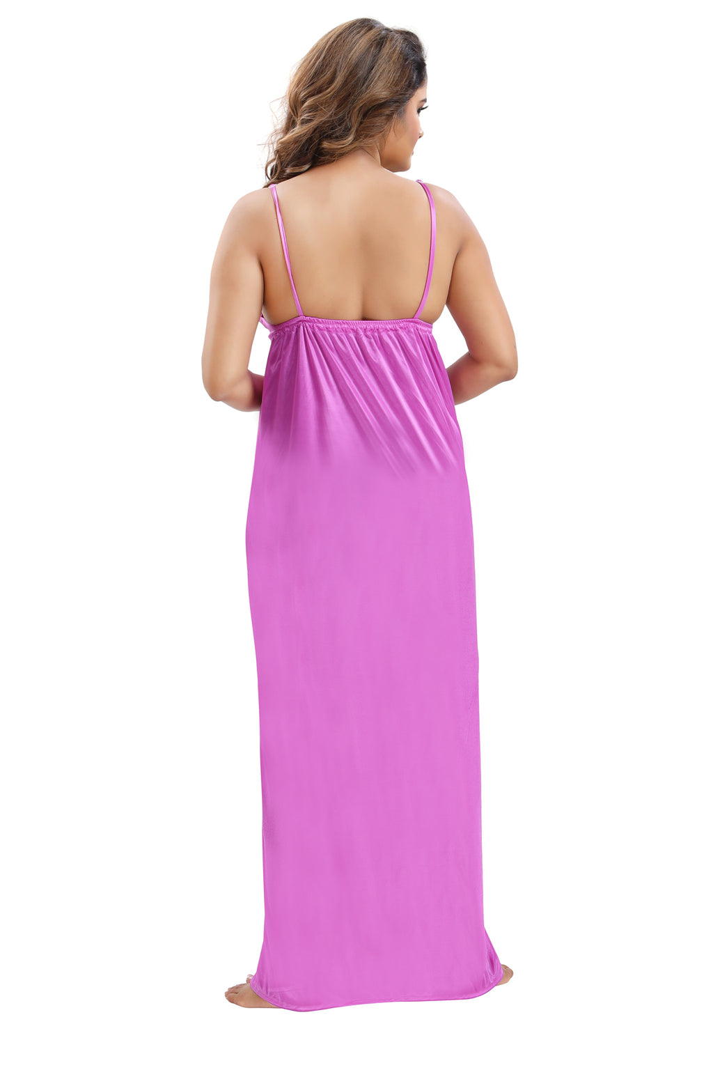 Women’s Purple Satin Pack of 6 Nightwear Combo Set