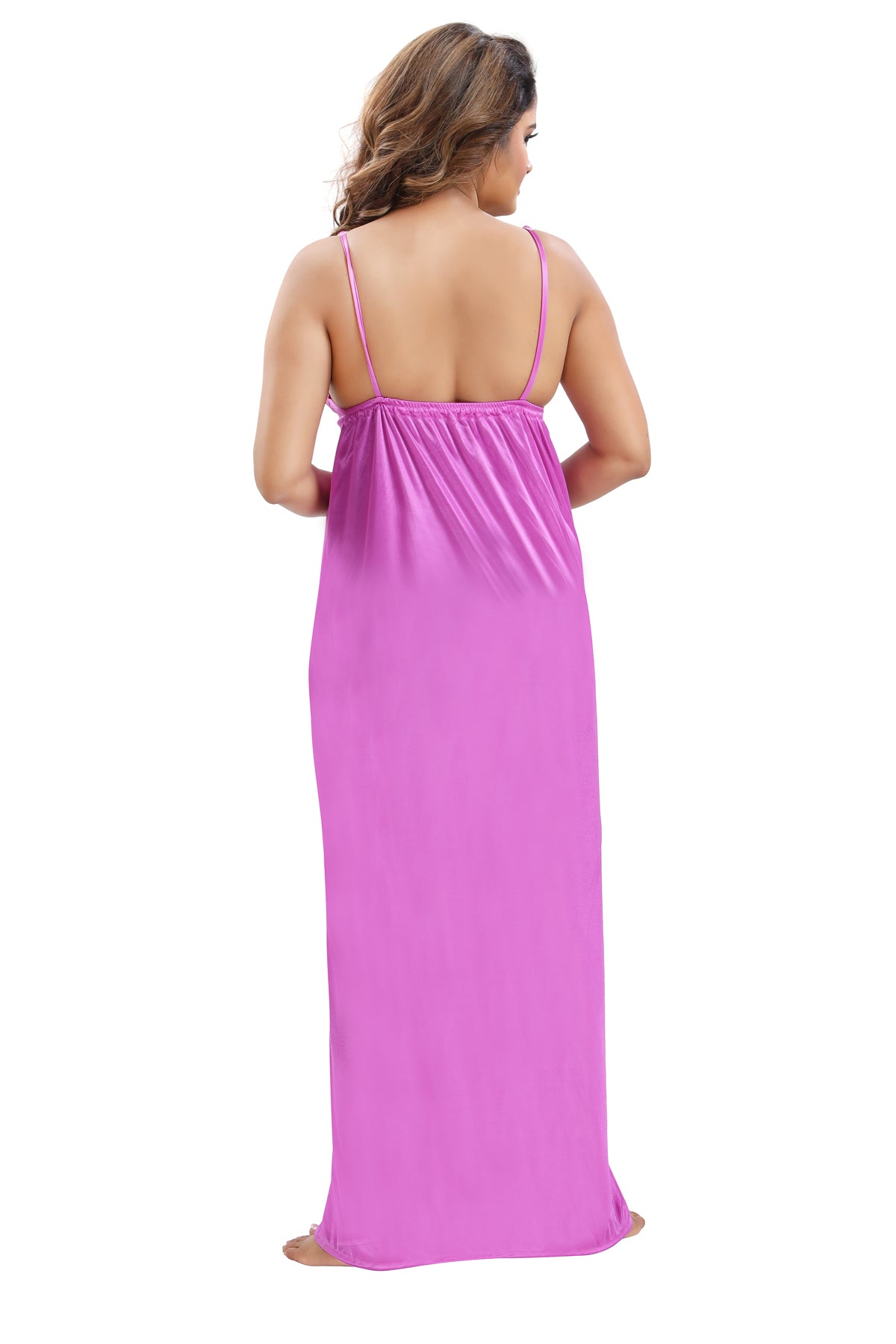 Women’s Purple Satin Pack of 6 Nightwear Combo Set