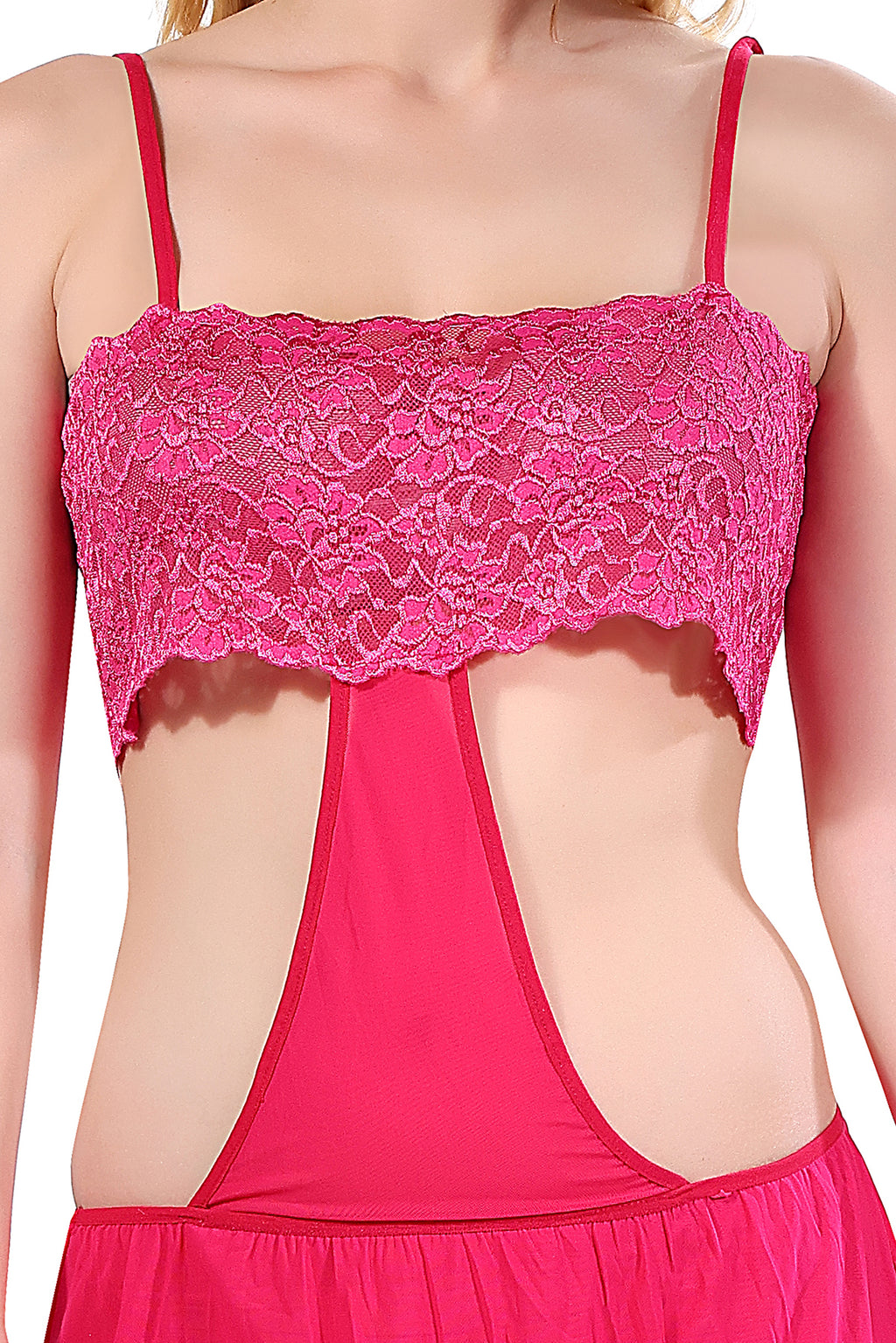 Pink Power Net Solid Sleeveless Pack of  for Women