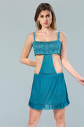 Teal Blue Power Net Solid Sleeveless Pack of  for Women