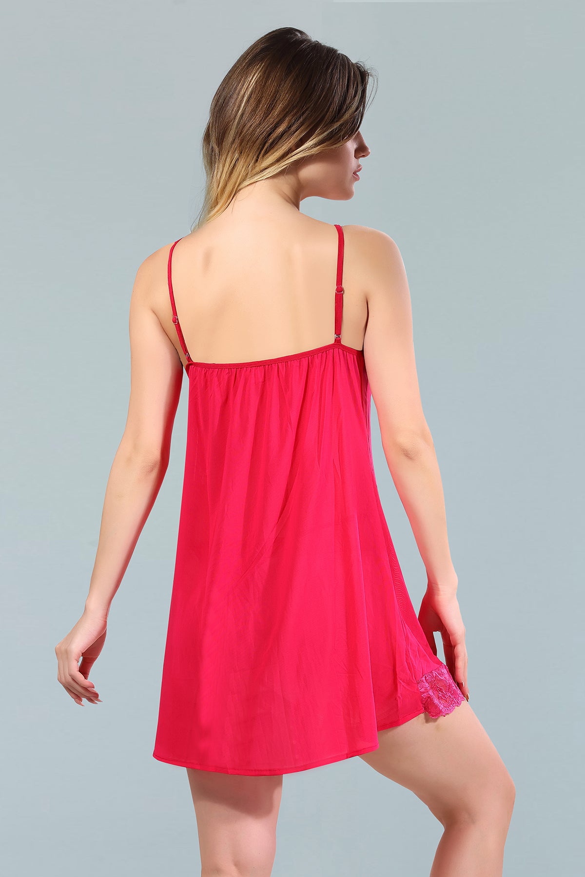 Pink Power Net Solid Sleeveless Pack of  for Women