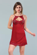 Maroon Power Net Solid Sleeveless Pack of  for Women