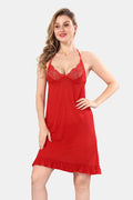 Red Power Net Babydoll with Panty