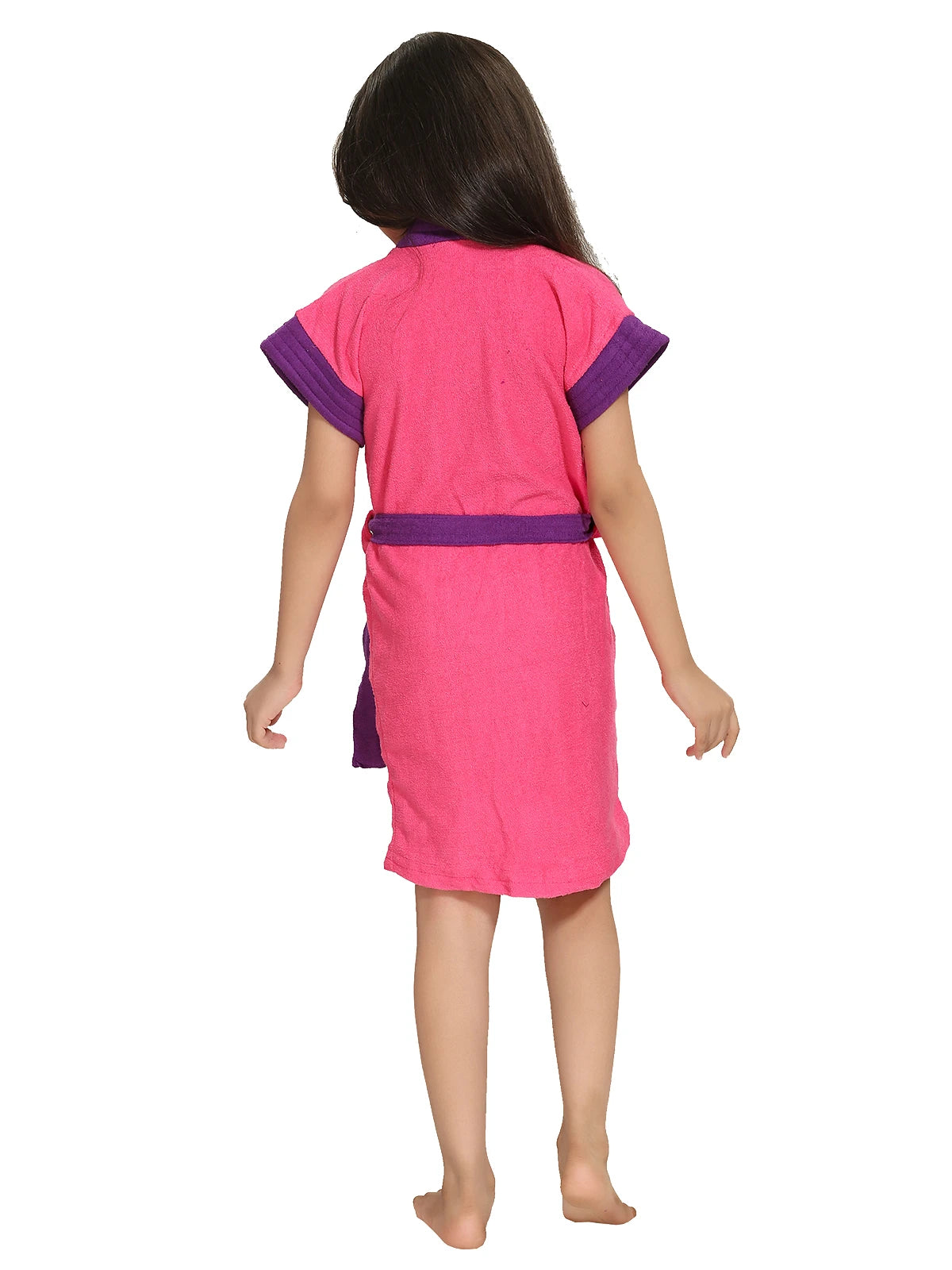 Kids pink bath gown unisex