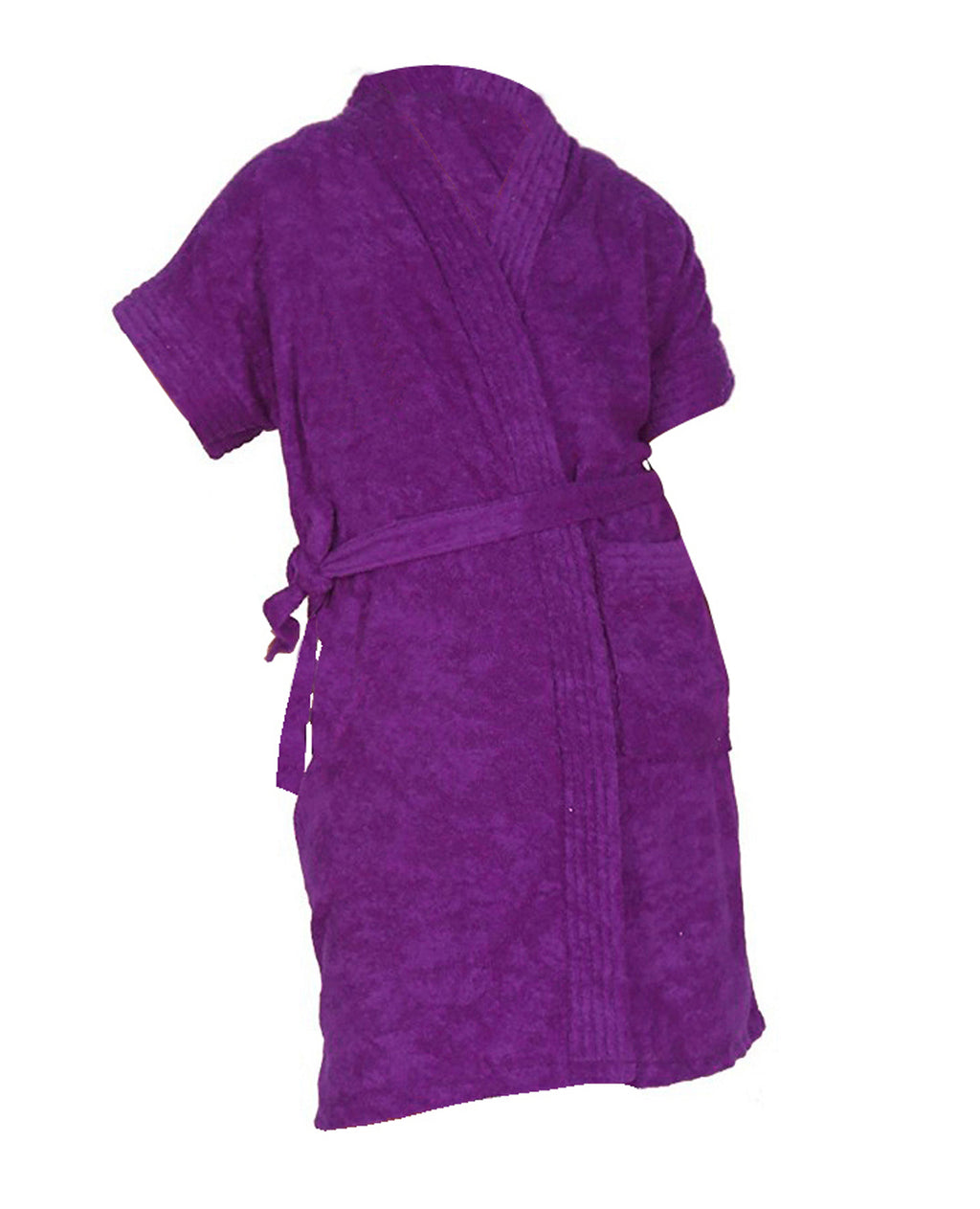 Solid Terry Cotton Bath Robe for Kids Image