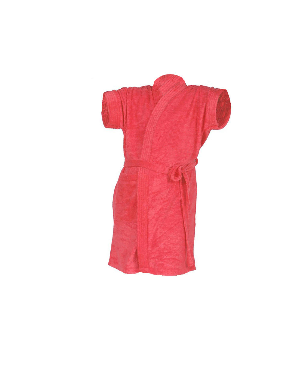 Kids Terry Cotton Solid Half Sleeves Bath Robe