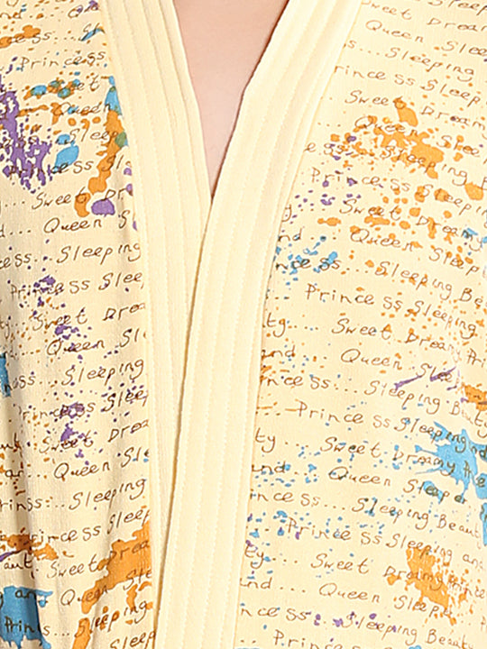 Beige Terry Cotton Kids Bath Robe