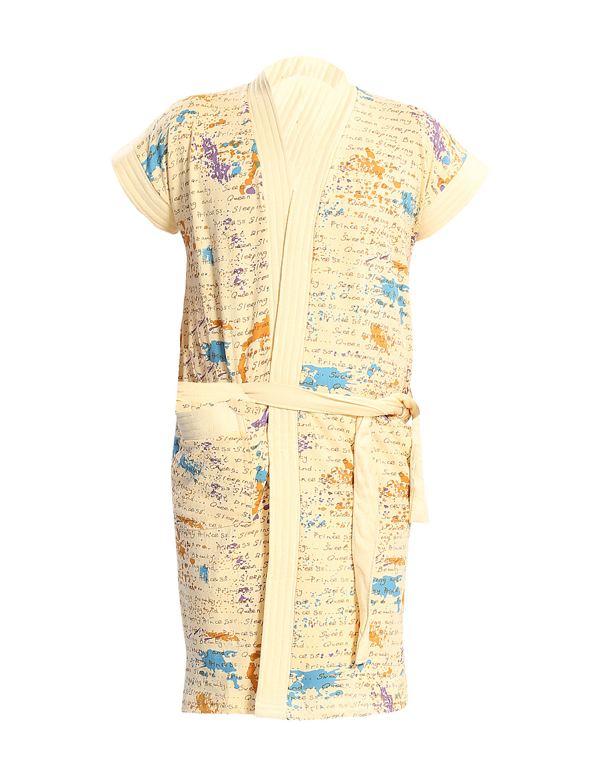 Beige Terry Cotton Kids Bath Robe
