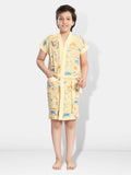 Beige Terry Cotton Kids Bath Robe