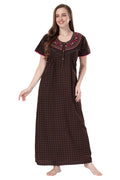 Cotton embroidered night gown for women