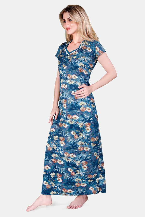 Comfortable maternity satin nighty for women
