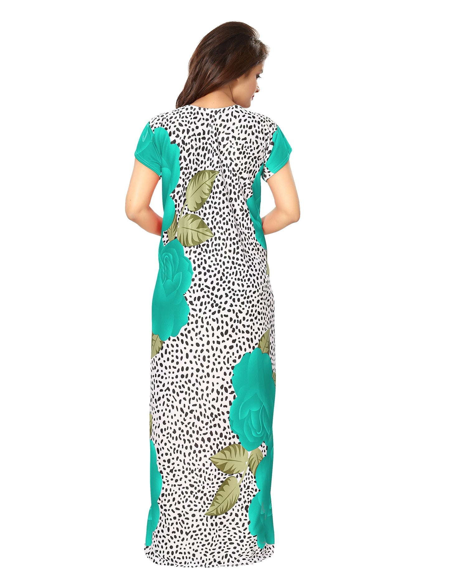 Women Floral Printed Maxi Nightdress