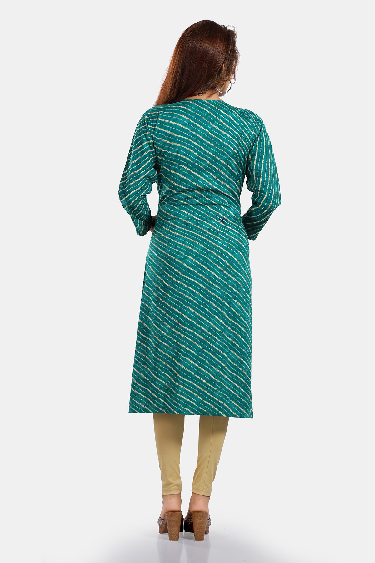 Teal Rayon Feeding/Maternity Daily Wear Kurti
