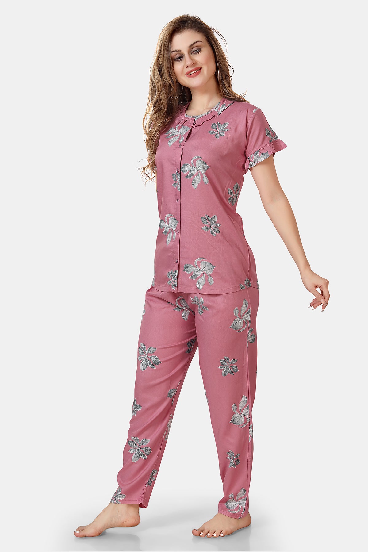 Floral Rayon Co-ord Set for Women Image