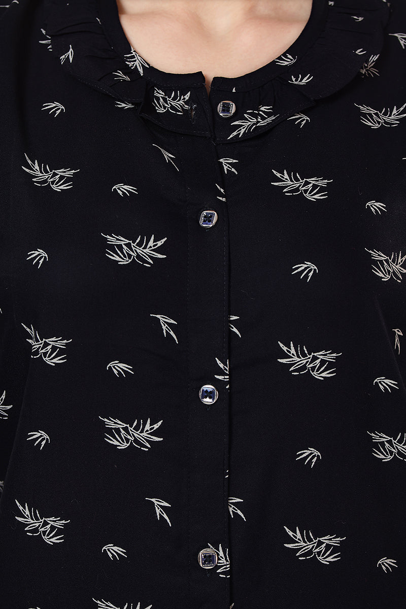 Printed Rayon Co-ord Set for Women Neck