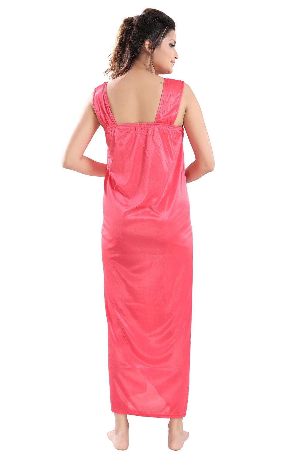 Comfortable satin nighty back view
