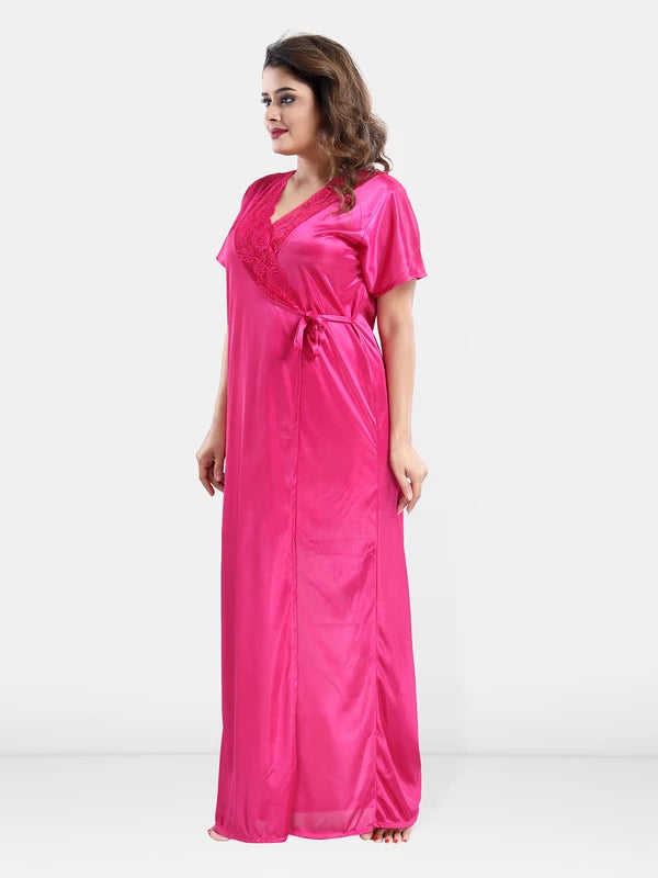 Stylish pink nighty 2 side view
