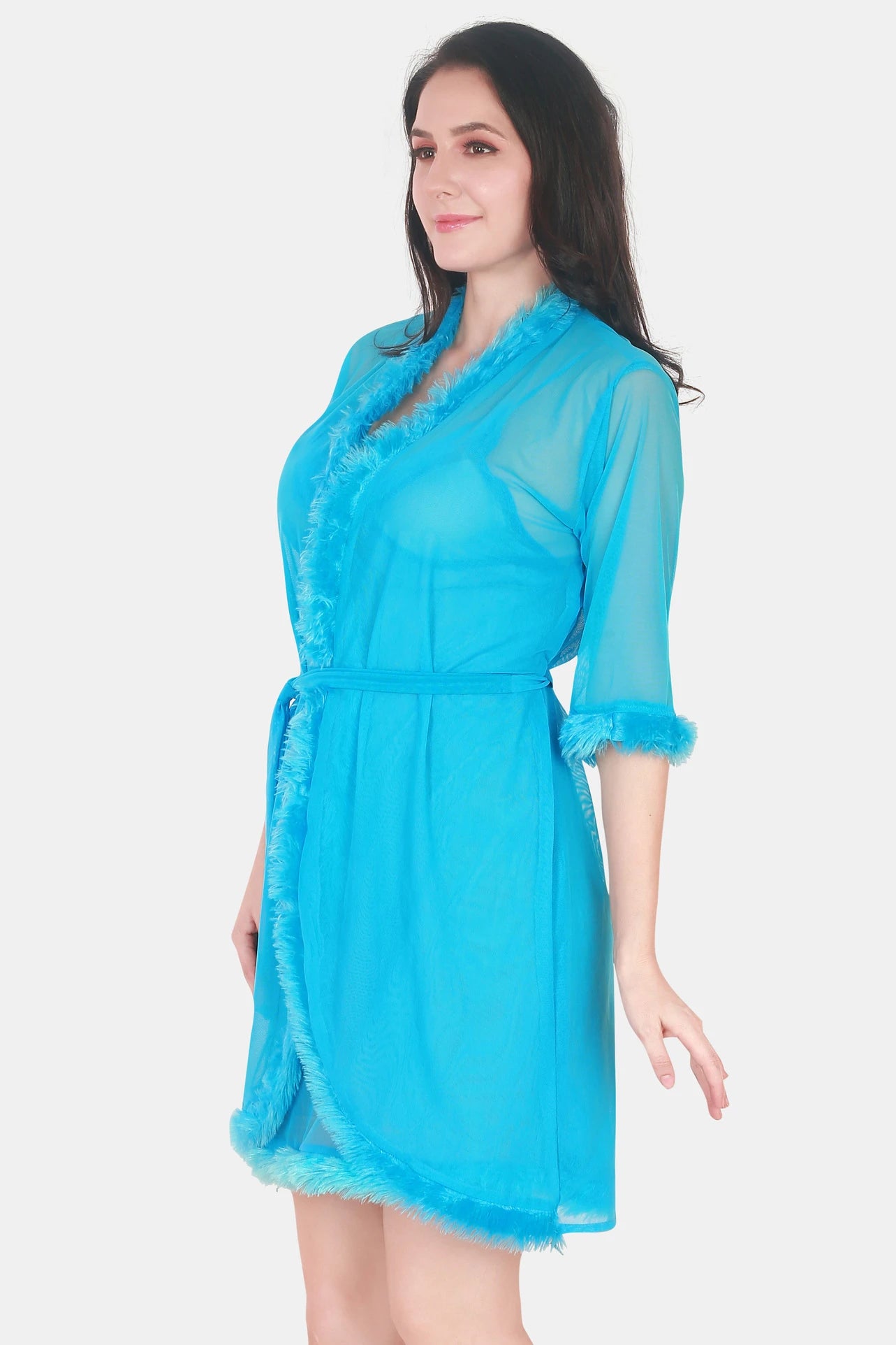 Power net fur nighty for women