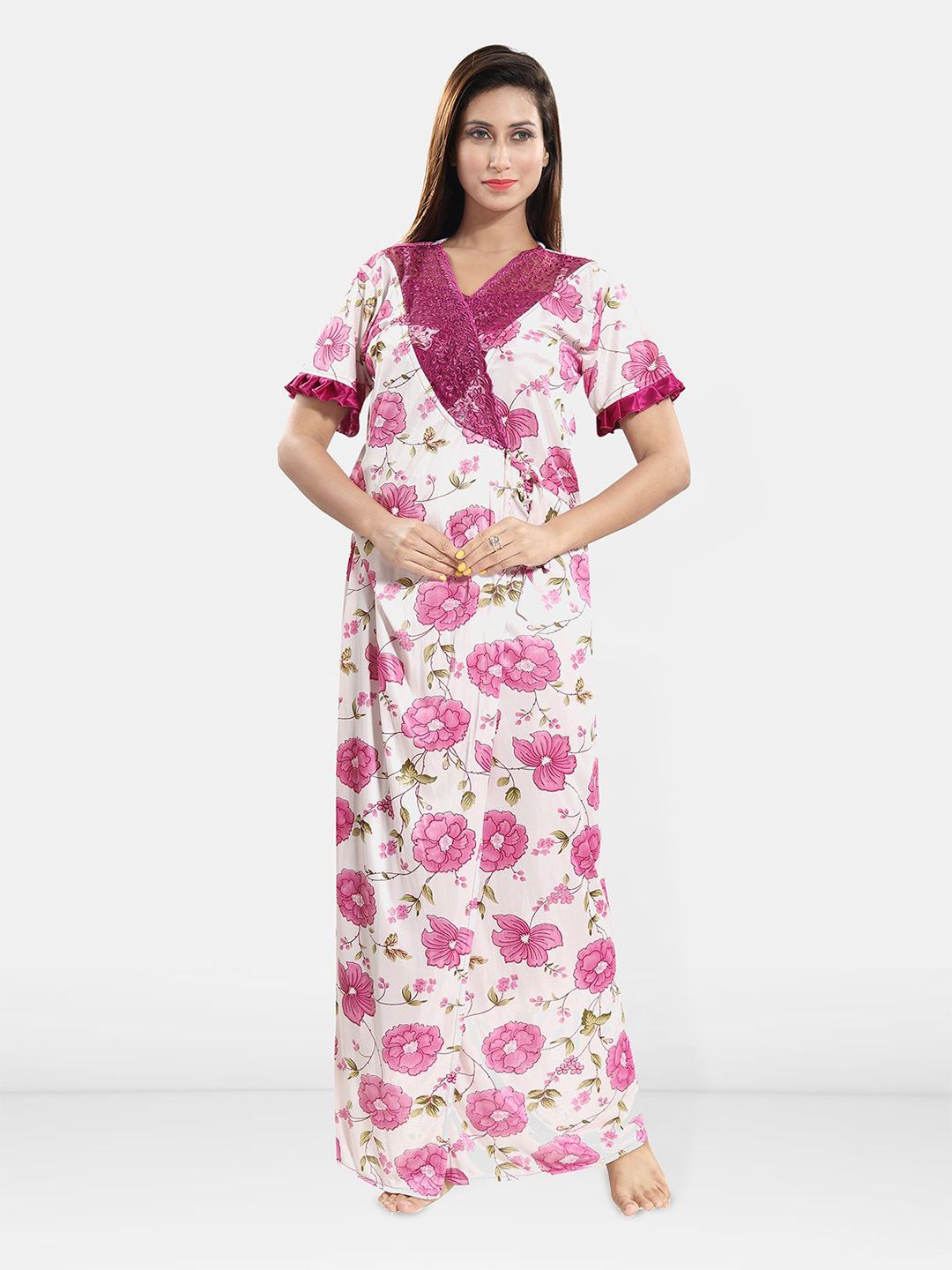 Be You Floral Printed Maxi Nightdress