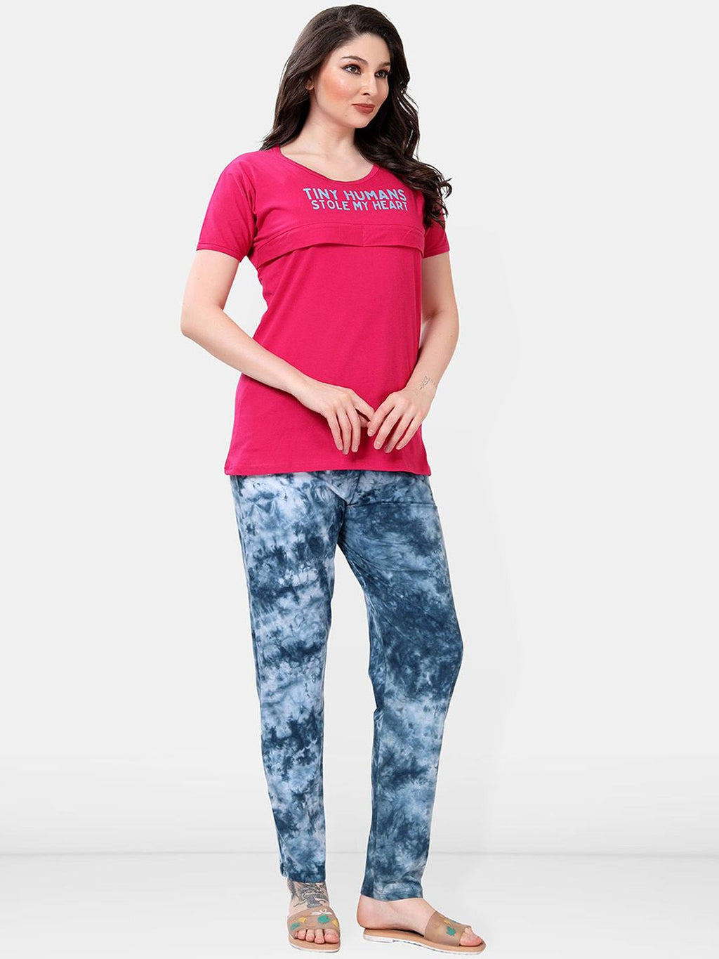 Women Printed Maternity Night suit