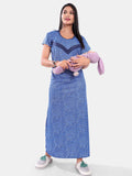Be You Printed Satin Maternity Maxi Nightdress