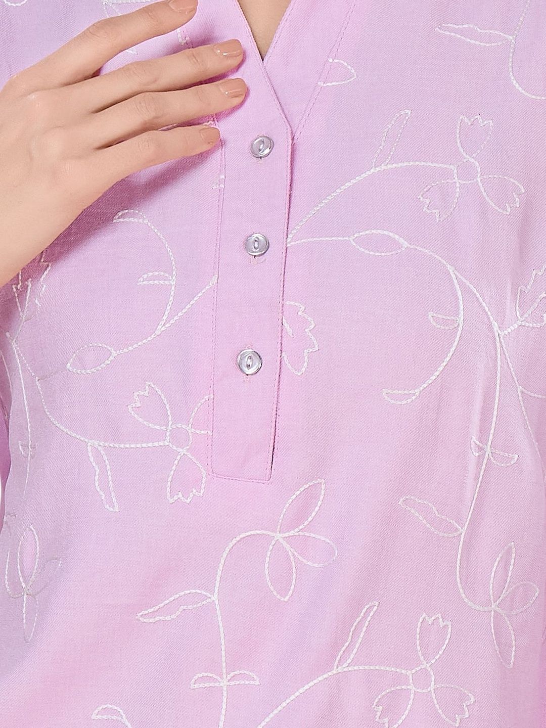 Embroidered Top With Trousers Co-Ords
