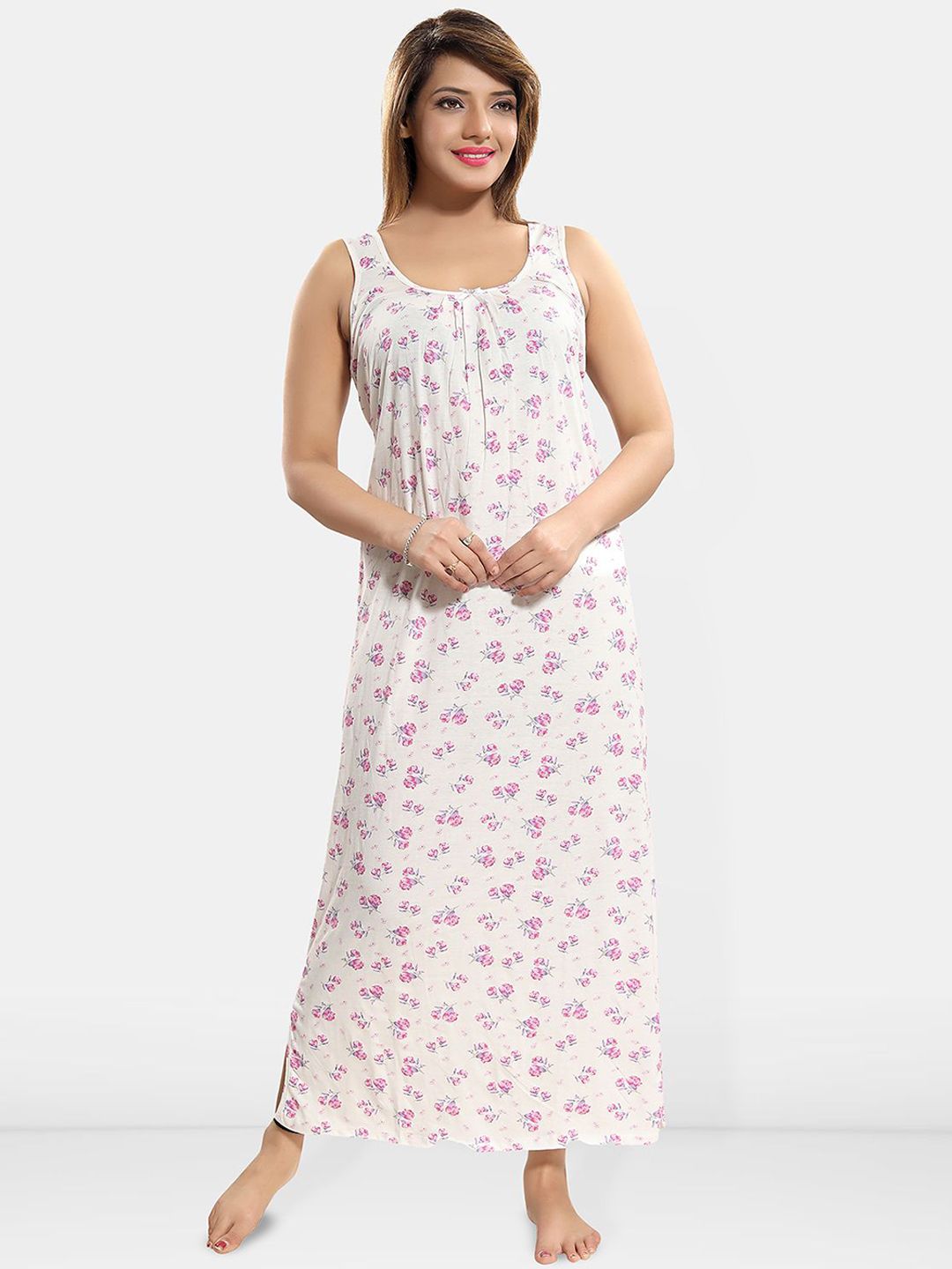 Be You Printed Cotton Maxi Nightdress