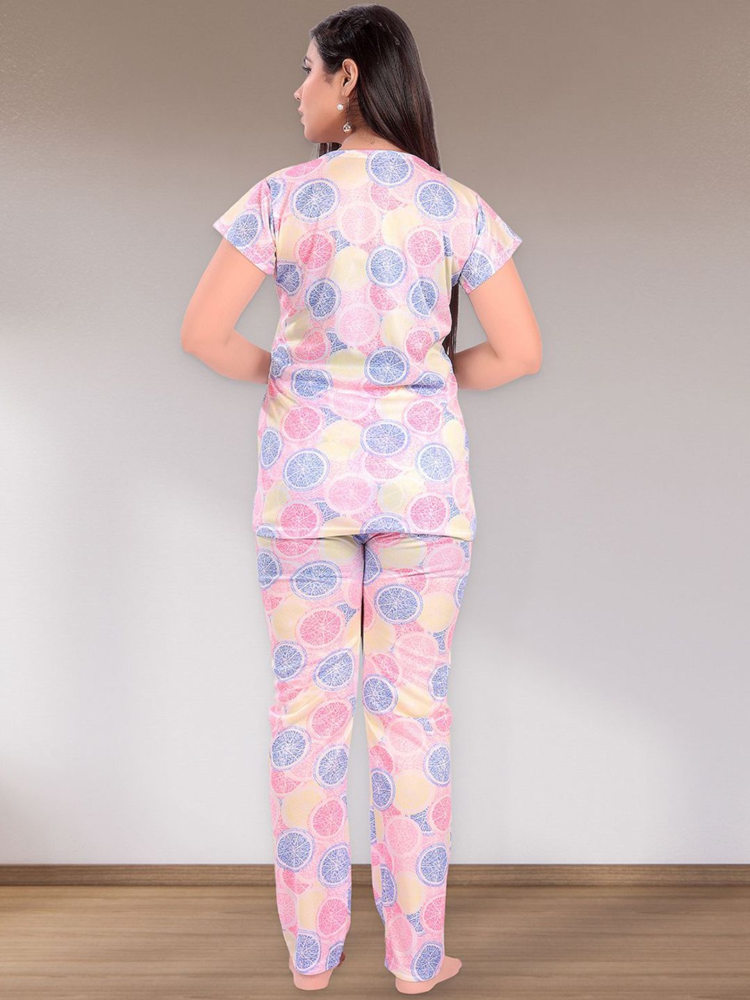 Women Pack Of 2 Geometric Printed Top Pyjamas Night suit