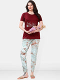 Be You Women Maternity Tie and Dye Night suit