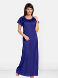 Be You Round Neck Satin Maxi Nightdress