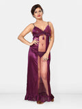 Be You Women Solid Maxi Nightdress