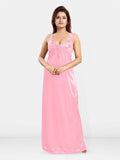 Be You Women Sleeveless Satin Maxi Nightdress
