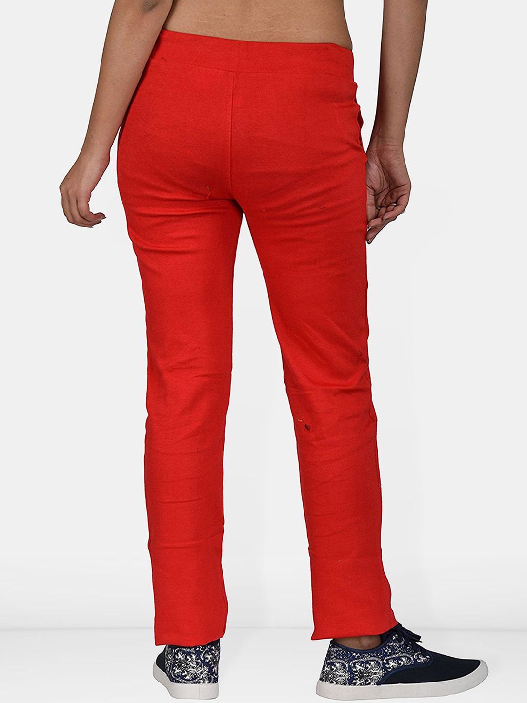 Women Regular Fit Mid Rise Cotton Track Pants