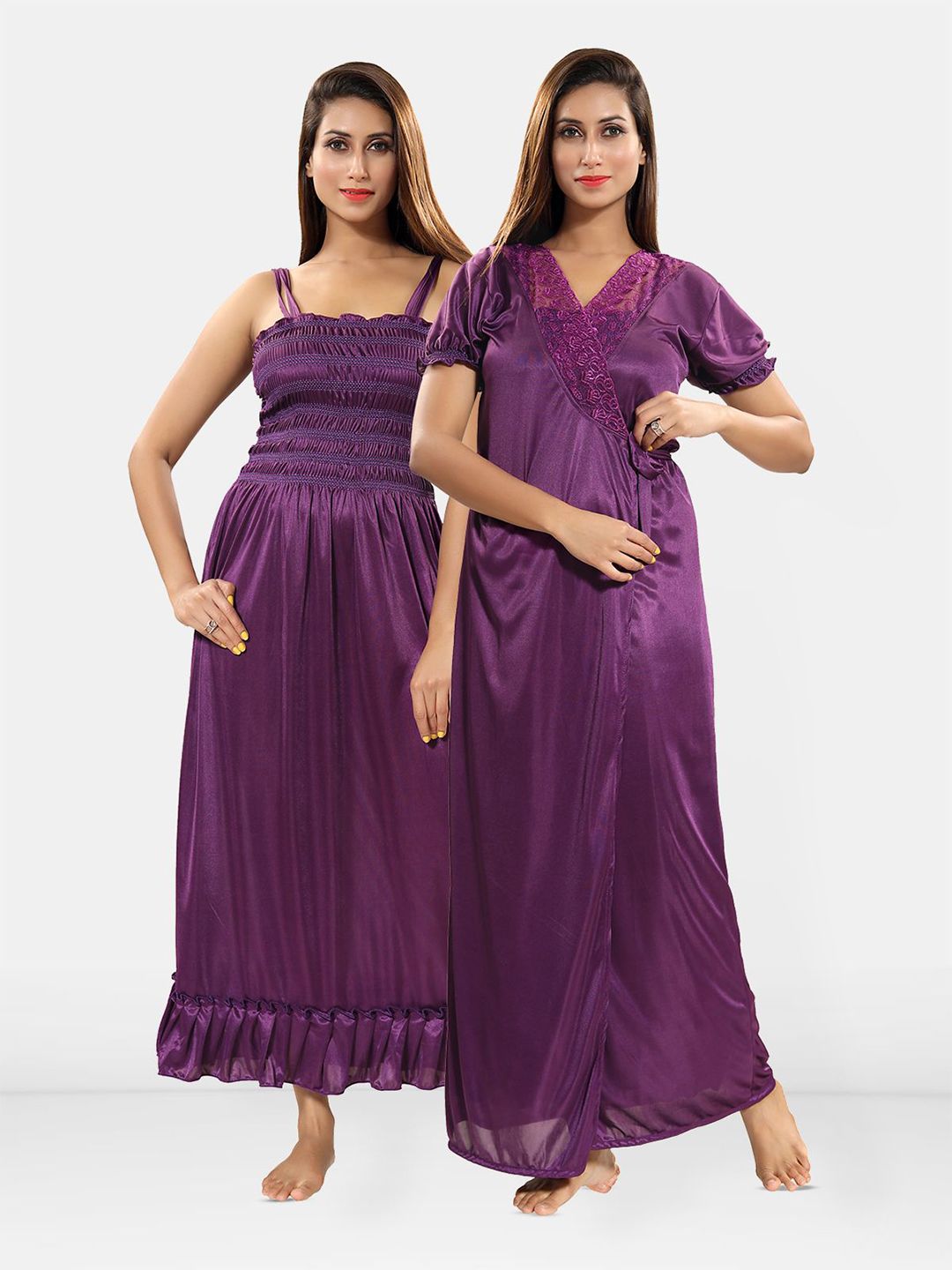 Be You Satin Maxi Nightdress with Robe