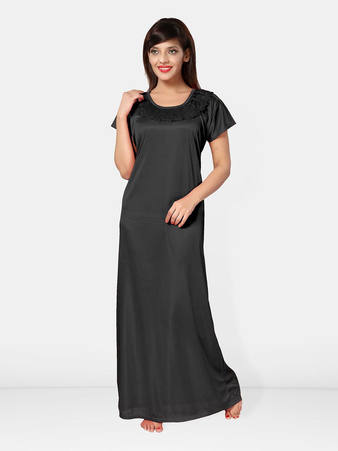 Be You Women Satin Maxi Nightdress