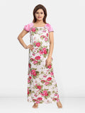 Be You Women Printed Maxi Nightdress