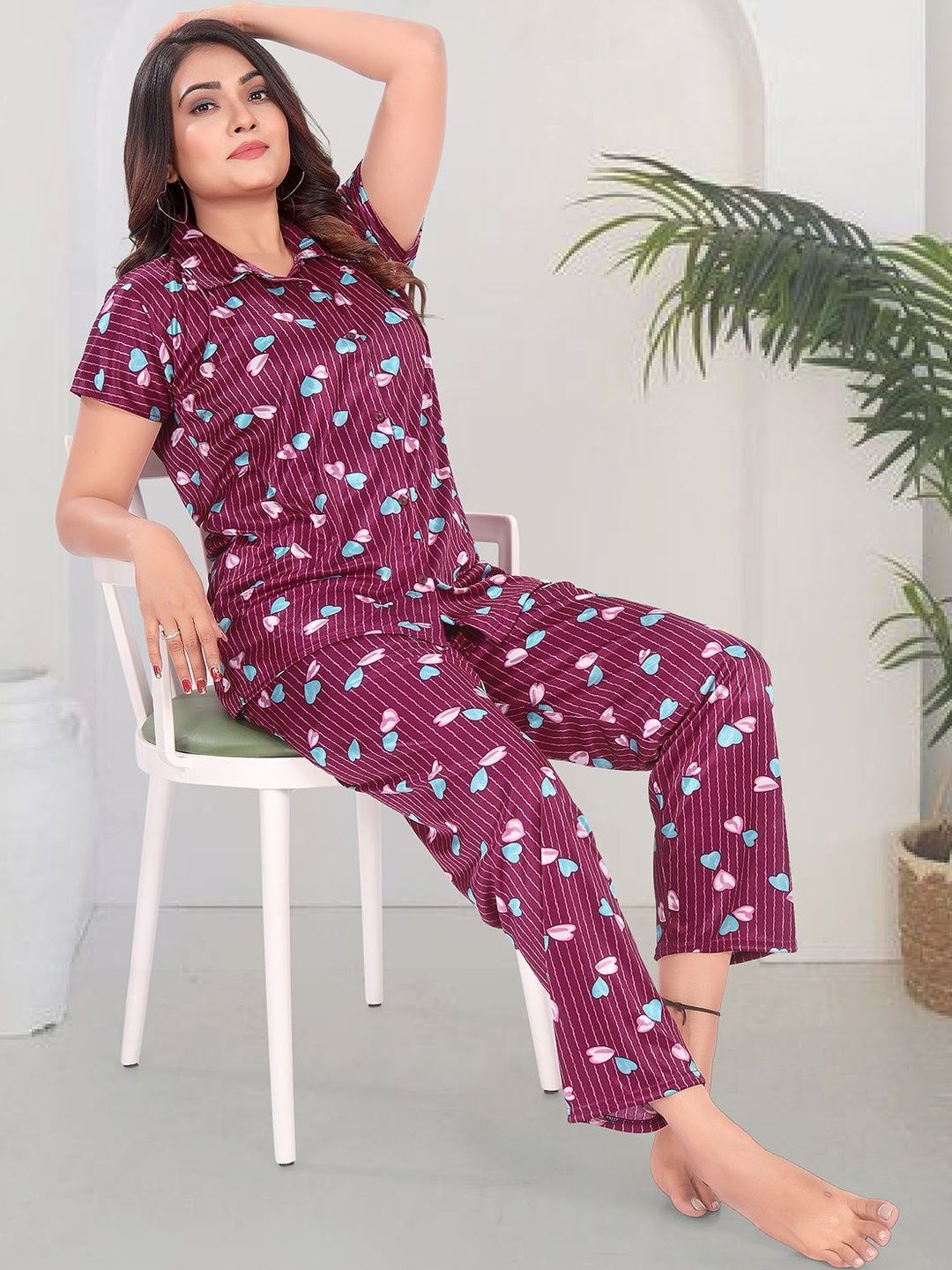 Women Printed Night suit