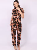 Be You Women Black Printed Night suit