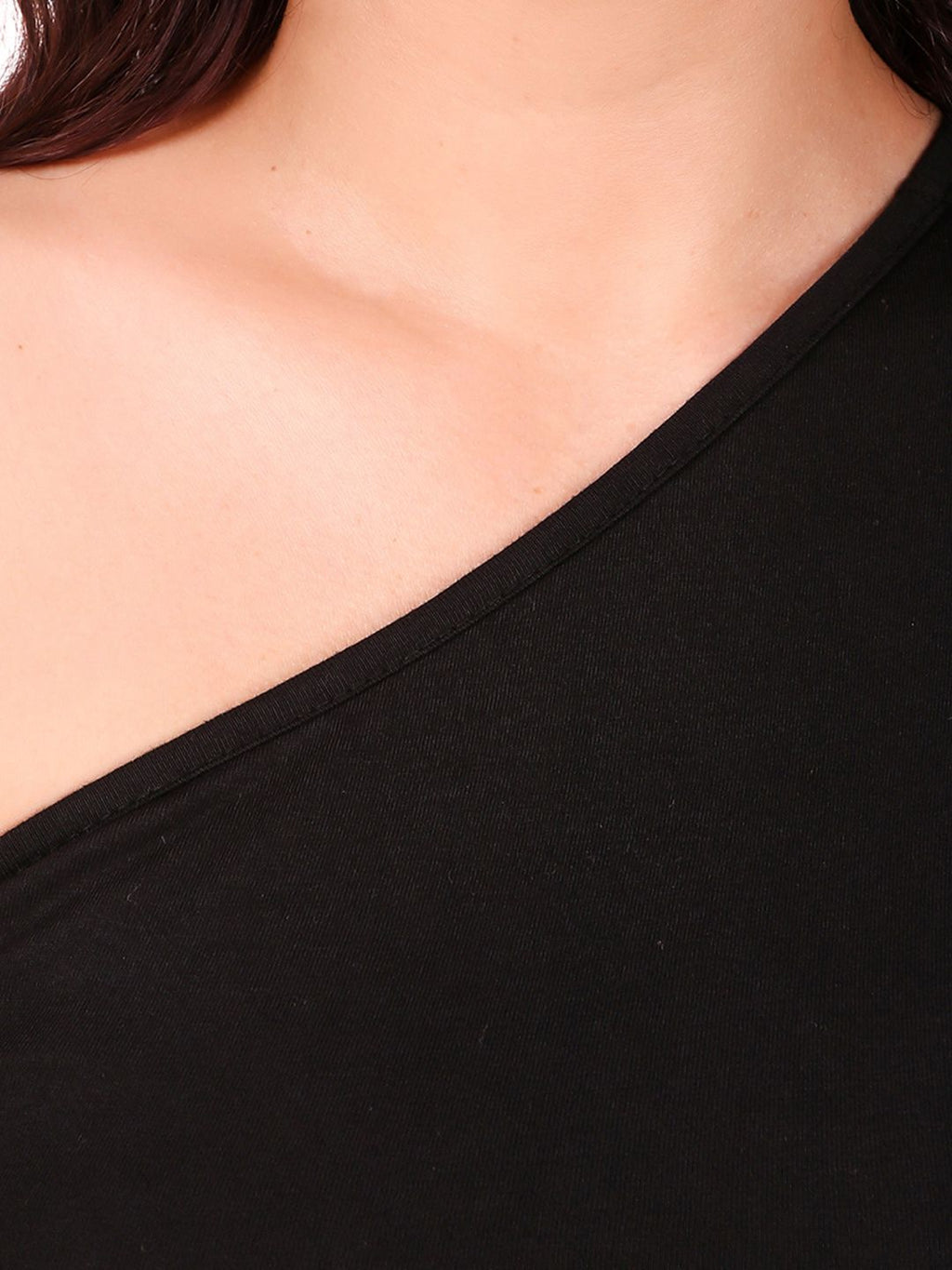 One Shoulder Cotton Crop Top
