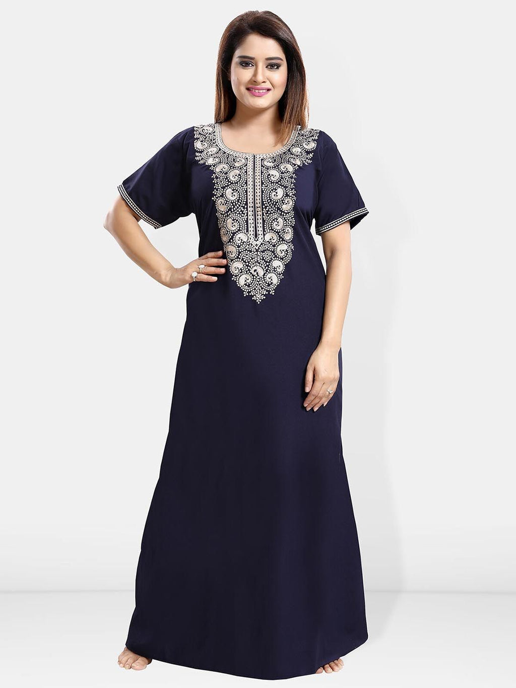 Be You Embroidered Maxi Nightdress