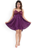 Be You Purple Satin Halter Neck Baby Doll