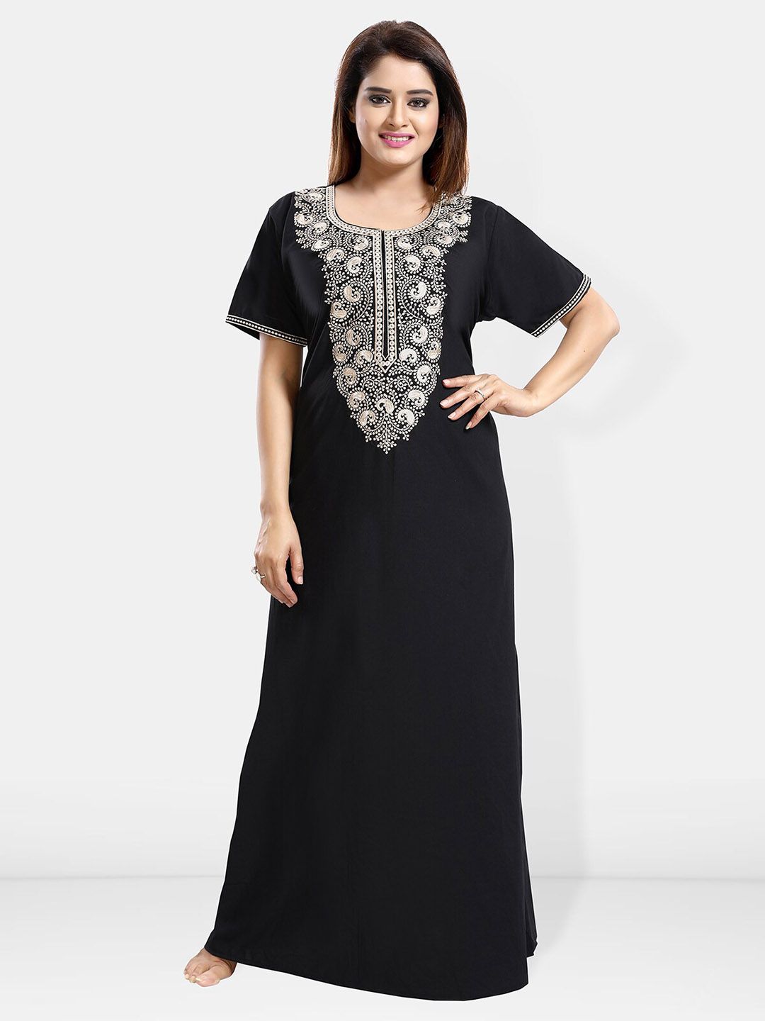 Be You Embroidered Maxi Nightdress