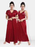 Be You Maxi Satin Wrap Nightdress With Robe