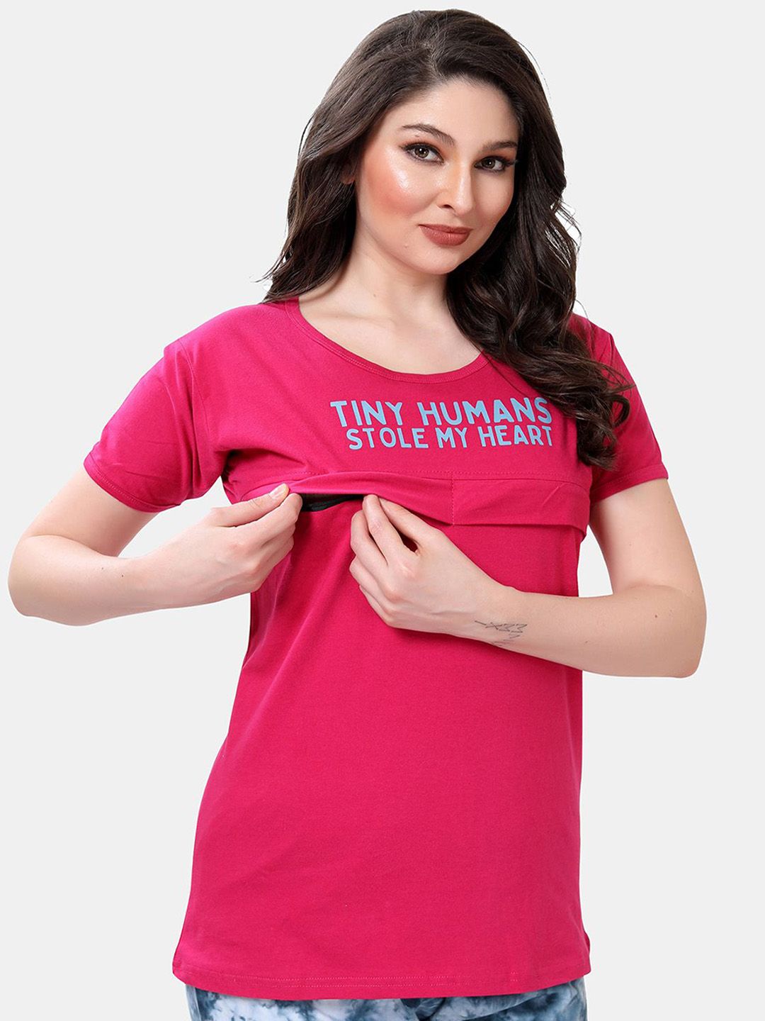 Women Printed Maternity Night suit