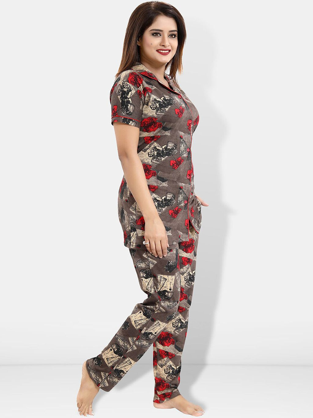 Geometric Printed Night suit