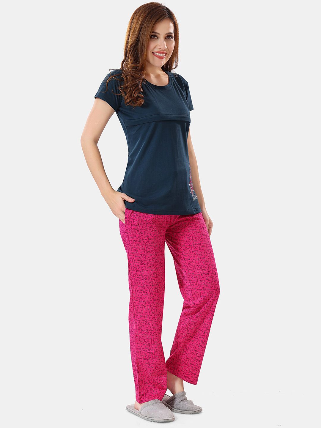 Printed Maternity Night Suit